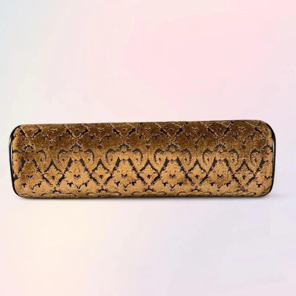 Rare Vintage Large Velvet Handbag with Damask Pattern - Picture 3 of 4